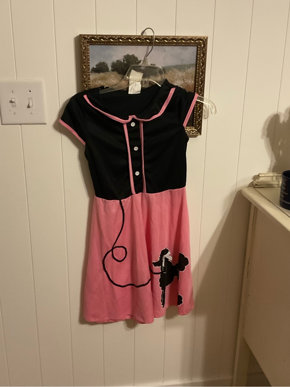 Spirit Black Dress with Pink Trim